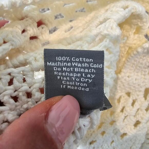 Ann Taylor Ivory Lace Crochet Sweater Cardigan Sz MP (710) - Picture 10 of 14